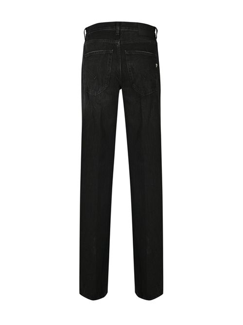 Jeans Jacklyn wide leg in denim fisso Nero DONDUP | DP427B DFE305 LM9999